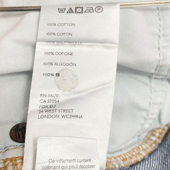 Free People We The Free My Own Lane Straight Jeans Acid Wash Distressed Size 28 - Picture 13 of 15